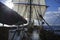 View from deck of a tallship or squarerigger