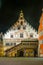 View of decorated townhall in the german city Lindau...IMAGE