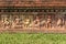 View at the decorative motifs of Ancient ruins Somapura Mahavihara in Paharapur - Bangladesh