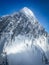 View of Denali mountains ridge and peaks from above