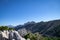 View of Dentelles de Montmirailles in the Vaucluse