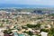 View of Derbent city and old Muslim graveyard. Republic of Dagestan, Russia