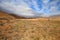 View of the desert landscape under the blue sky