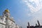 View of details of architecture inside Golden Temple (Harmandir Sahib) in Amritsar, Punjab, India