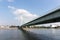 View of the Deutzer Bridge from the Rhine