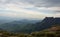 View of Devil\'s Tooth peak and valleys