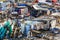 View of Dhobi Ghat is outdoor laundry in Mumbai. India