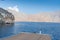 View from Dhow Boat to spectacular rocky mountains of northern Oman in Musandam in the fjords