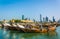 View of a dhow port in Kuwait