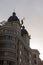 View of Diana\\\'s terrace from Madrid\\\'s Gran Via street of the Hyatt Centric building, at sunrise