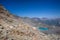 View from the Diavolezza to the mountains and glaciers