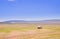 View of a dirt road between vast open agricultural livestock field, Cape Town