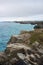 View from the distance of the Cathedrals beach in Ribadeo, Spain