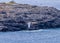 View from a distance of the Nakalele Blowhole on the Island of Maui.