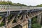 A view of a disussed bridge beside the Monsal Trail in Derbyshire, UK