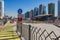 View of the DMCC Metro Station and Dubai Tram Station from Dubai Marina