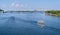 View of Dnieper river and Metro bridge