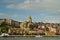 View Of The Dock And Buildings Of Porugalete At Sunrise From Getxo. Architecture History Travel.