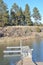 View a dock on Fool Hollow Lake in Show Low, Navajo County, Apache Sitgreaves National Forest, Arizona USA