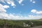 View of doi saket province with blue sky background shoot picture from mae kuang dam in northern thailand with cloudy shadow