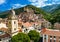 View of Dolceacqua in the Province of Imperia, Liguria, Italy