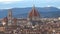 View on the dome of the Cathedral Santa Maria del Fiore at dusk. Florence, Italy