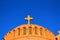 View of the dome of Christian orthodox church