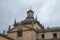 View at the dome copula tower at the iconic spanish Romanesque and Renaissance architecture building at the Iglesia de Cerralbo,