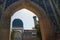 View of the Dome of the Sher-Dor arches in Samarkand