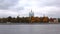 View of the dome of the Smolny Cathedral timelapse. Saint Petersburg