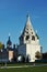 View of the domes of ancient churches in Kolomna