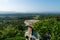 View from the Dora Observatory in the DMZ to North Korea Propaganda village and Kaesong with observation post bunker