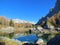 View of double lake or dvojno jezero in Triglav lakes valley