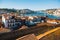 View Douro river at old downtown of Porto from Vila Nova de Gaia.