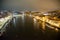 view of the Douro river, Porto and Vila Nova de Gaia from the D.LuisI bridge in night image.