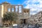 View from down below the Erechtheion - a temple dedicated to Athena and Poseidon-and the Porch of the Caryatidson on the Athens Ac