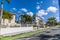 A view down Constitutional Avenue in San Juan, Puerto Rico