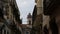 View Down Old Havana Cuba Alley With Cathedral Tower