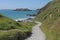 A view down the path to Marloes Sands, Pembrokeshire.