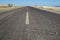 View down a remote desert road