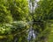 A view down the River Wye at the start of the Monsal Trail in Derbyshire, UK