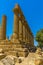 The view down the side of the Temple of Juno in the ancient Sicilian city of Agrigento