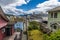 A view down from a stilted walkway in Ketchikan, Alaska