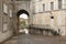 View down a typical old lane in Cognac France