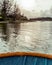 View downstream  the river from the boat