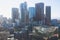 View of downtown Los Angeles, seen from observation deck of Los Angeles City Hall