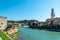 View from downtown Verona and the Castel San Pietro