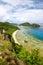 View of Drawaqa Island coastline and Nanuya Balavu Island, Yasawa Islands, Fiji