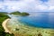 View of Drawaqa Island coastline and Nanuya Balavu Island, Yasawa Islands, Fiji