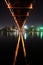 The view of drawbridge and reflection, city background